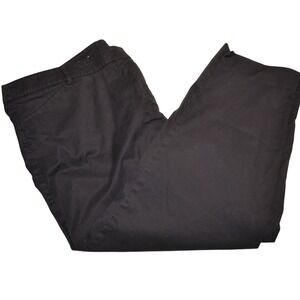 Talbots Women's Perfect Crop Pants 20W Black Capris‎ Elastic Waist Pull-On Plus